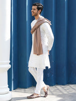 CrossKulture - DenimDriftwood Modal Reversible Stole Blue side model view