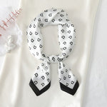 CrossKulture - DMazed Small Square Satin Scarf White front round style view