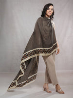 CrossKulture - DarkKnight Viscose Cotton Scarf Cocoa model side view