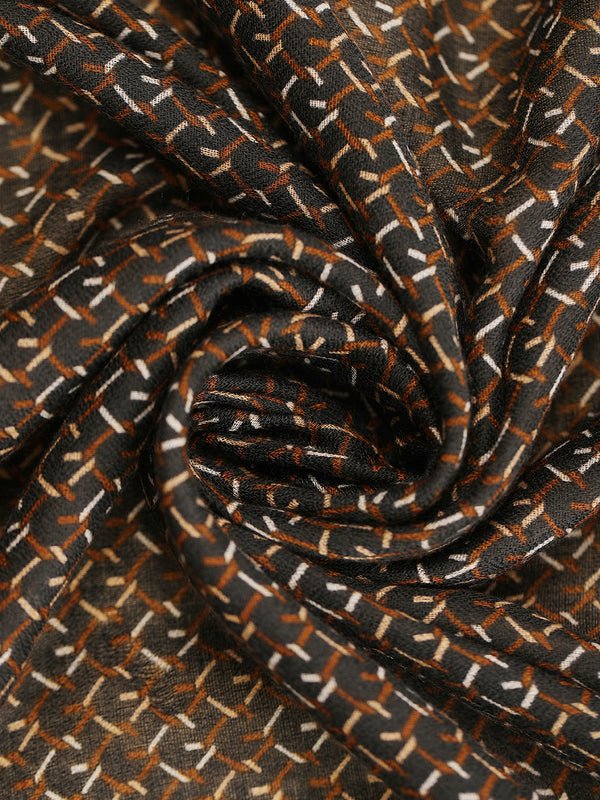CrossKulture - DarkKnight Viscose Cotton Scarf Cocoa fabric view