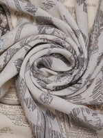 CrossKulture - GreyMatter viscose cotton scarf grey fabric view