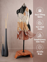 CrossKulture - EarthyPetals Viscose Cotton Scarf Maroon infographic image