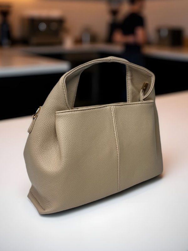 CrossKulture - BlissArt lightweight beige handbag side view