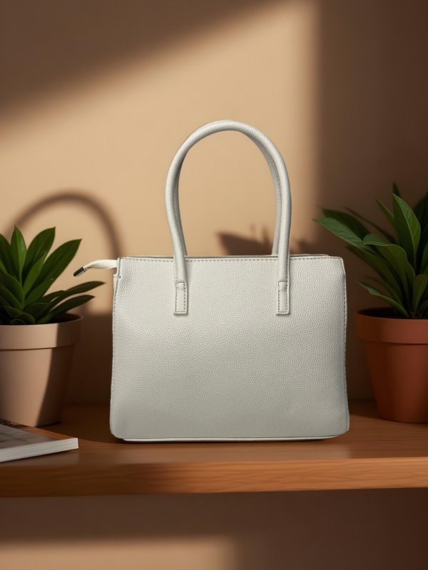 CrossKulture - BlissChic lightweight white handbag back view