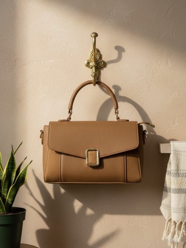 CrossKulture - BlissGrace lightweight brown handbag front view