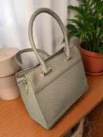 CrossKulture - BlissWear lightweight beige handbag front view placed on a table