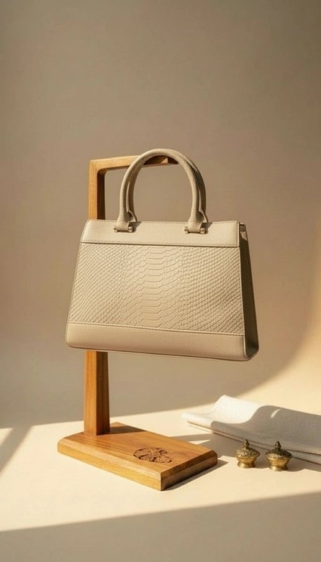 CrossKulture - BlissWear lightweight beige handbag front view