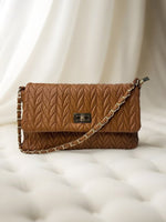 CrossKulture - BlissRadiance lightweight brown handbag front view