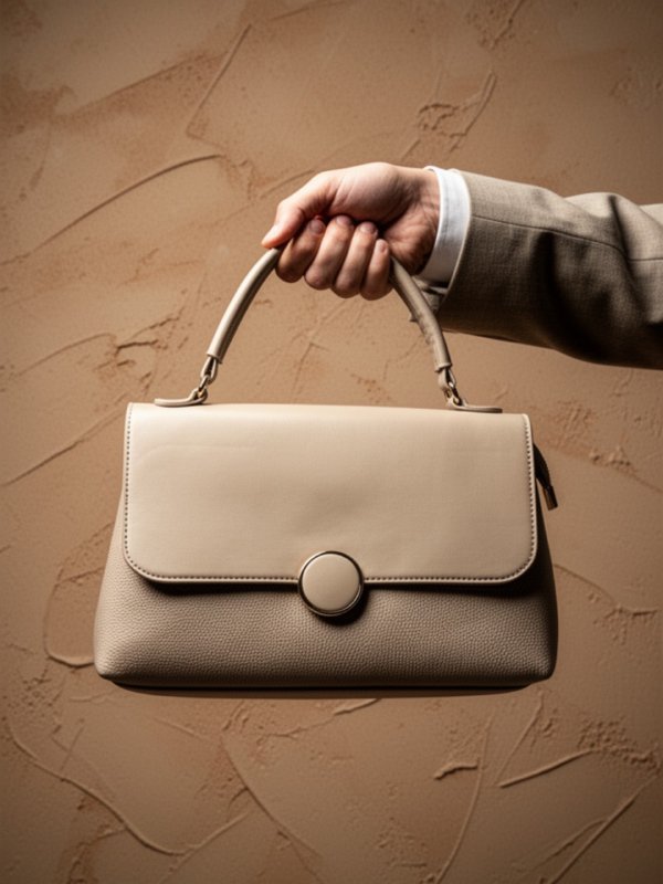 CrossKulture - BlissDelight lightweight beige handbag front view