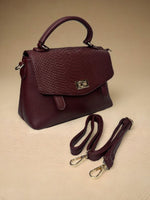 CrossKulture - BlissLite lightweight wine handbag side view showing long strap