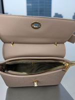 CrossKulture - BlissEase peach handbag interior with zip compartment and storage pockets