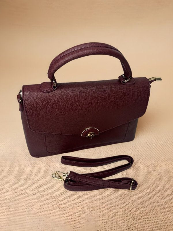 CrossKulture - BlissEffect lightweight brown handbag showing long strap
