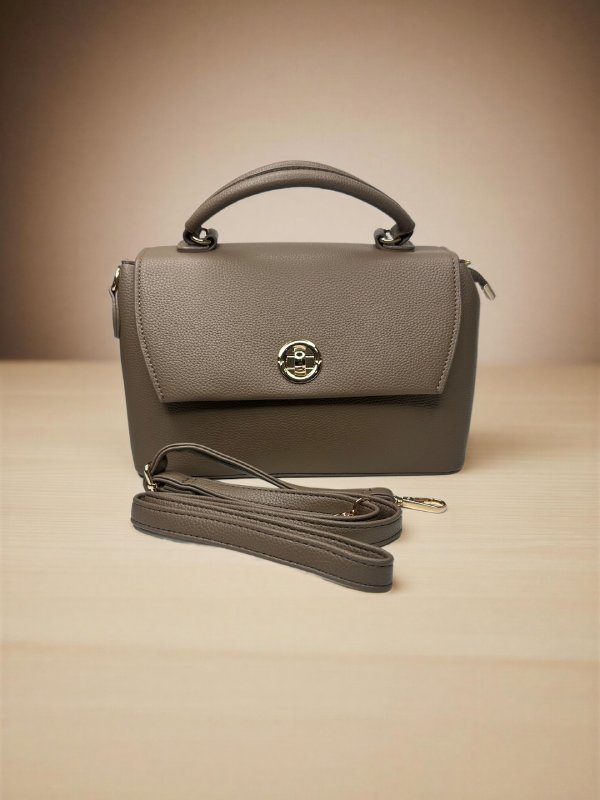 CrossKulture - BlissTrend lightweight green handbag front view showing long strap