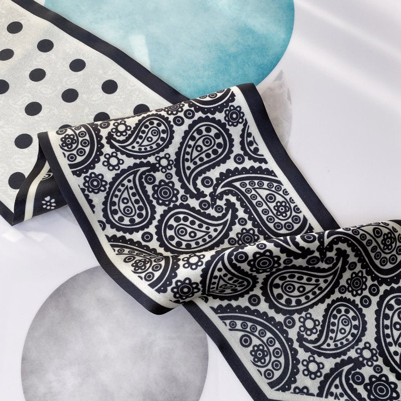 CrossKulture - NightSquad satin ribbon scarf open view