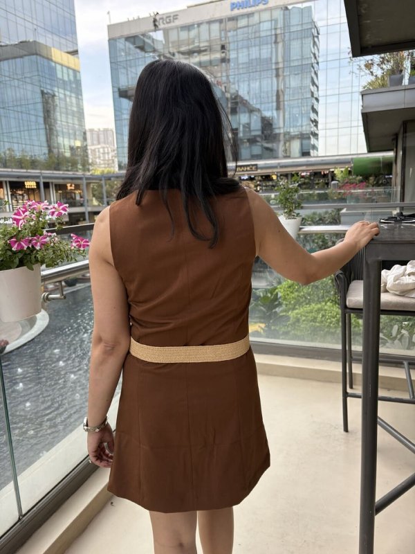 DesertWeave Camel Women Broad Fabric Belt