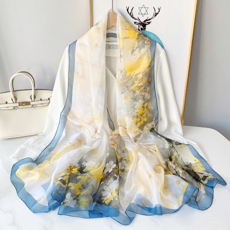 CrossKulture - SummerWhiff long chiffon scarf hanger view