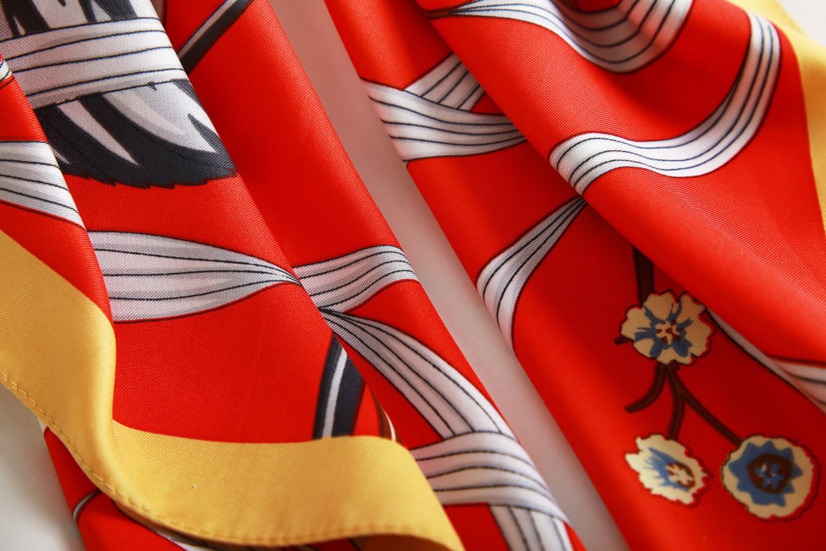 CrossKulture - VibrantSpark satin scarf view