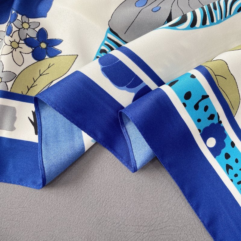 CrossKulture - RoyalGarden satin scarf showing edges
