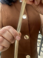 ShinyLoop Rose GoldWomen Metal Stretchable Belt