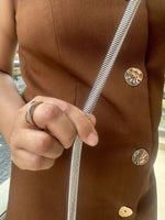 SleekLoop Silver Women Metal Stretchable Belt