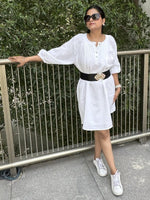 PearlClasp Black Broad Elastic Women Belt