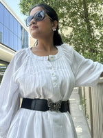 RichClasp Black Broad Elastic Women Belt