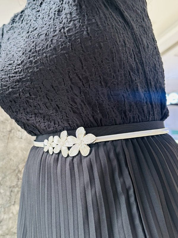 ChromeLoop Silver Women Metal Stretchable Belt