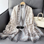 CrossKulture - GreyMatter viscose cotton scarf grey hanger view