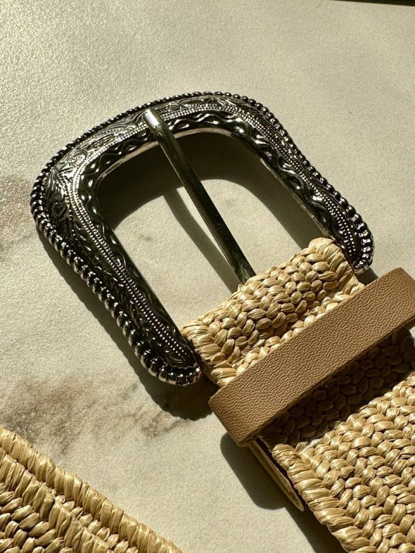 DesertWeave Camel Women Broad Fabric Belt