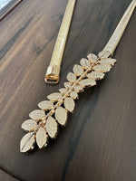 ShinyLoop Rose GoldWomen Metal Stretchable Belt