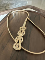 PolishedLoop Gold Women Metal Stretchable Belt