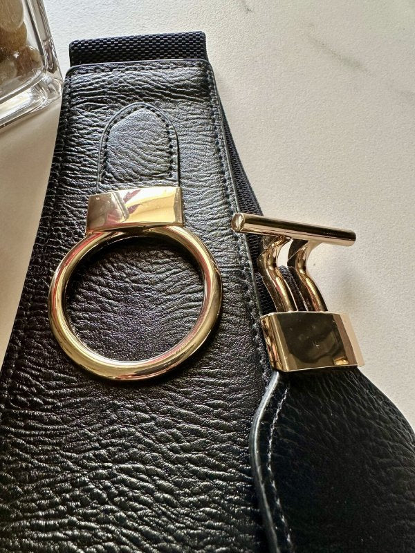 RegalClasp Black Broad Elastic Women Belt