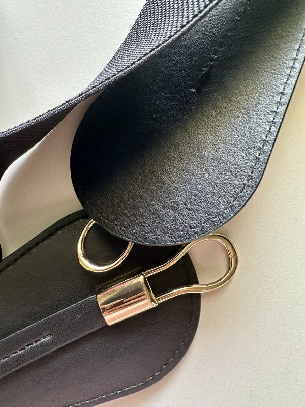 StarlitClasp Brown Broad Elastic Women Belt