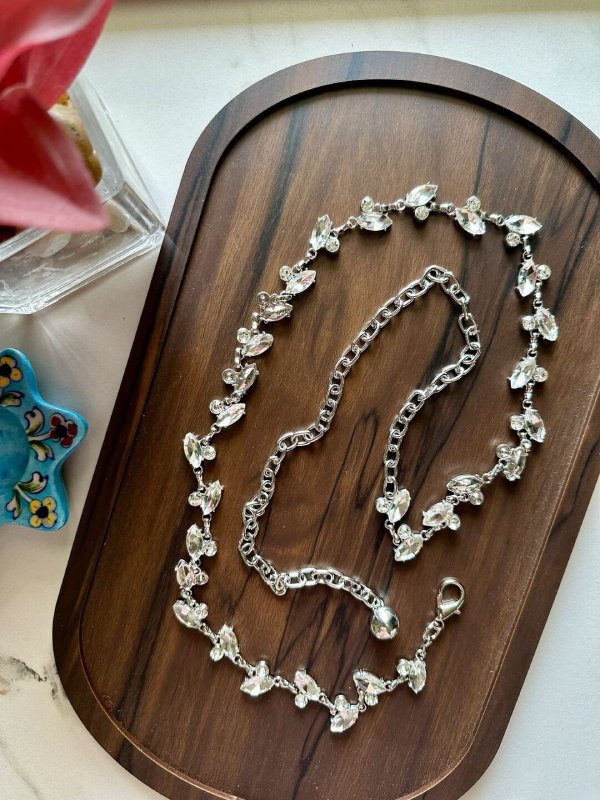 GlamourBling Silver Women Metal Bling Belt