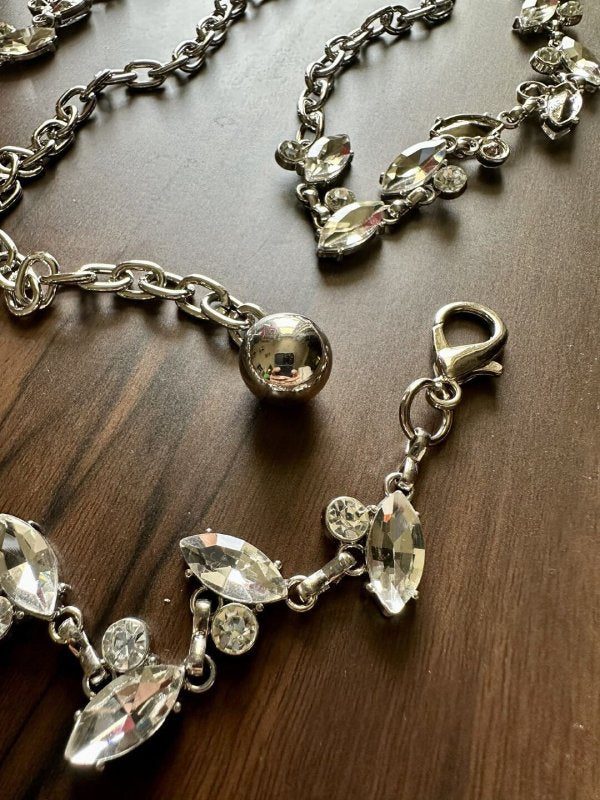 GlamourBling Silver Women Metal Bling Belt