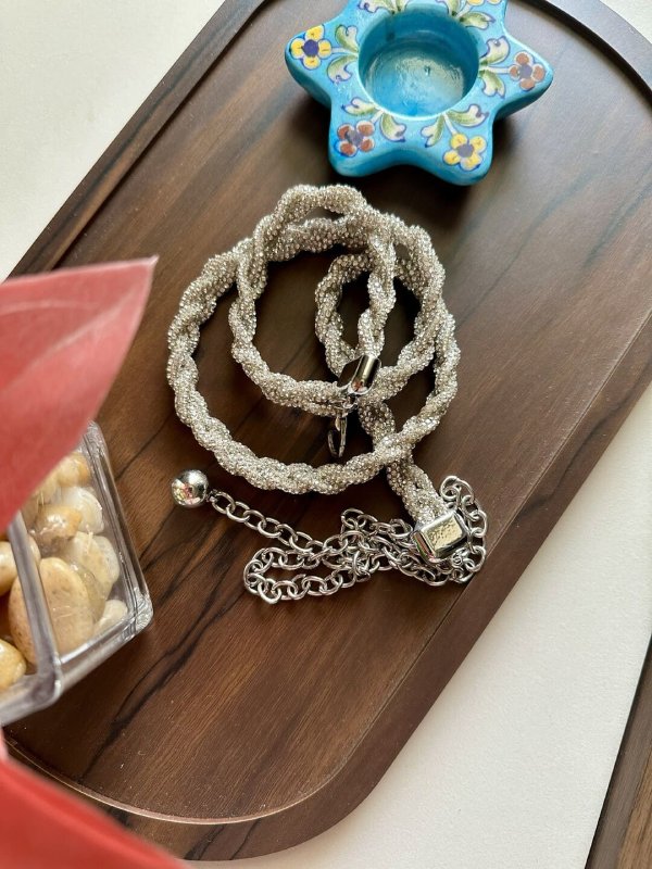 ShimmerBling Silver Women Metal Bling Belt