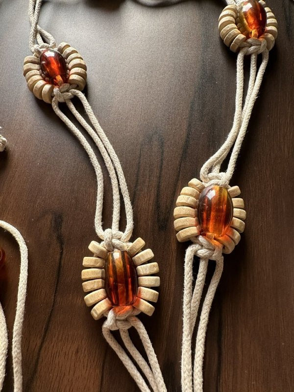 BeadedThreads White Women Beads belt