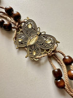 CraftedThreads Brown Women Beads Belt