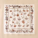 CrossKulture - VanillaDance Satin Twill Scarf Square OffWhite full view