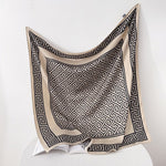 CrossKulture - SilkyLatte Satin Twill Scarf Square Beige full open view