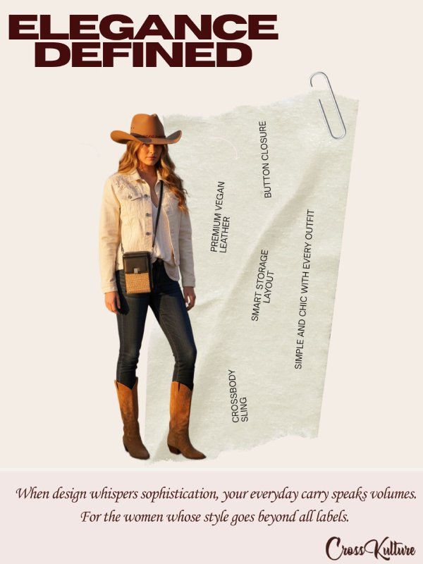 CrossKulture - EchoSling lightweight sling bag model view with features