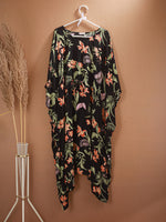 FloralEclipse - Women's Viscose Crepe Kaftan Dress (L-42")
