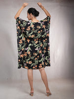 FloralEclipse - Women's Viscose Crepe Kaftan Dress (L-42")