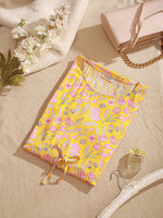 SunlitBloom - Women's Cotton Linen Feel Kaftan Dress (L-42")