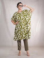 SageStamps - Women's Cotton Linen Feel Kaftan Dress (L-42")