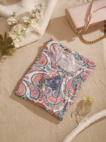 WhimPaisley - Women's Cotton Linen Feel Kaftan Dress (L-42")