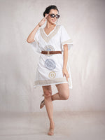 GoldenCalm - Women's Cotton Kaftan Dress (L-36")