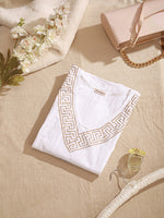 GoldenCalm - Women's Cotton Kaftan Dress (L-36")