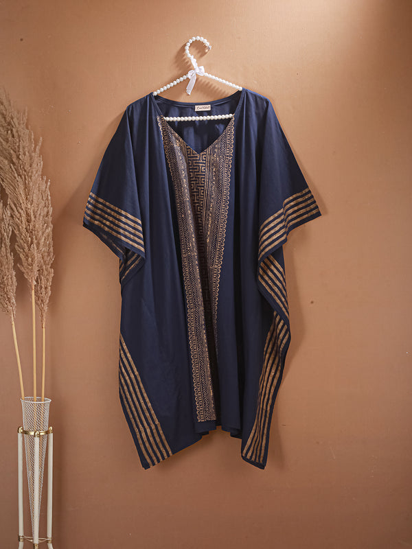 RegalRadiance - Women's Cotton Kaftan Dress (L-36")