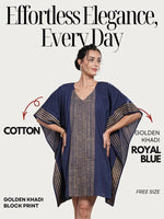 CrossKulture - RegalRadiance - Women's Cotton Kaftan Dress infographic image